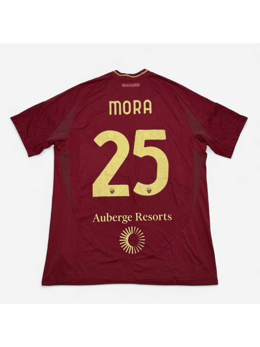 Adidas AS Roma Mora Home Soccer Jersey Men’s XL Slim Fit Aeroready